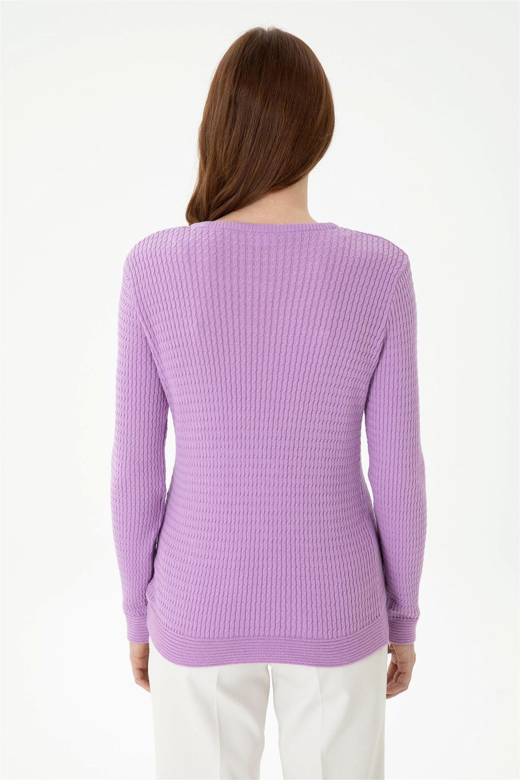 Женский сиреневый базовый свитер - U.s. polo assn фото 5