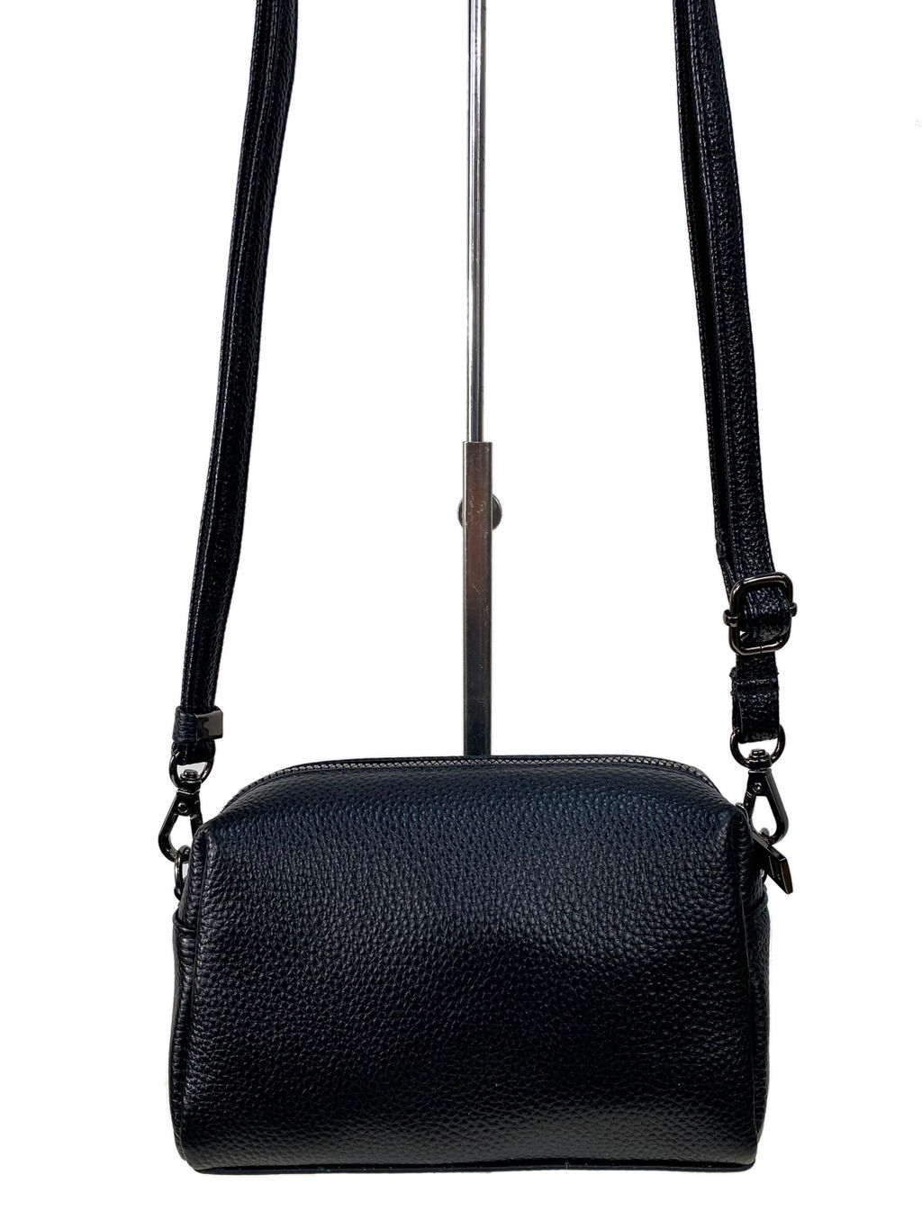 Кросс боди из натуральной кожи, цвет черный - Greta фото 2