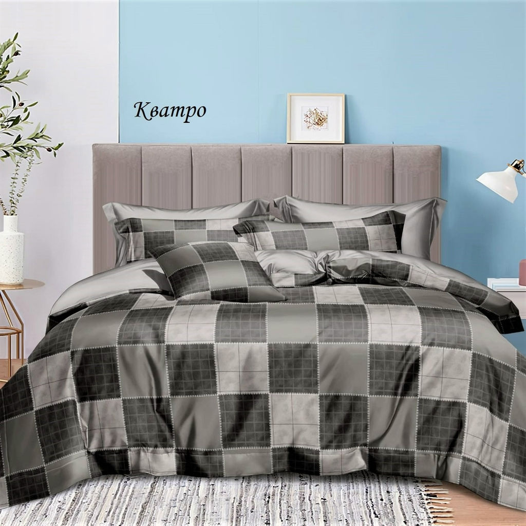 Комплект постельного белья Кватро, САТИН ПРЕМИУМ 1,5 сп