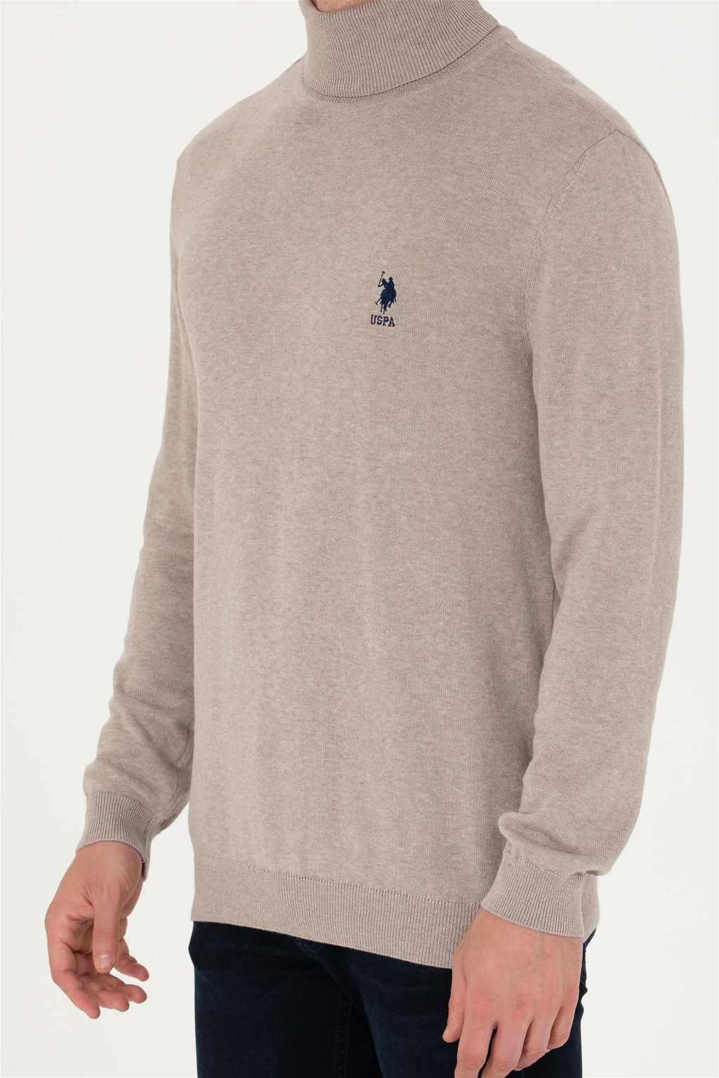 U. S. Polo Assn / Мужской базовый свитер из норки и меланжа - U.s. polo assn фото 7