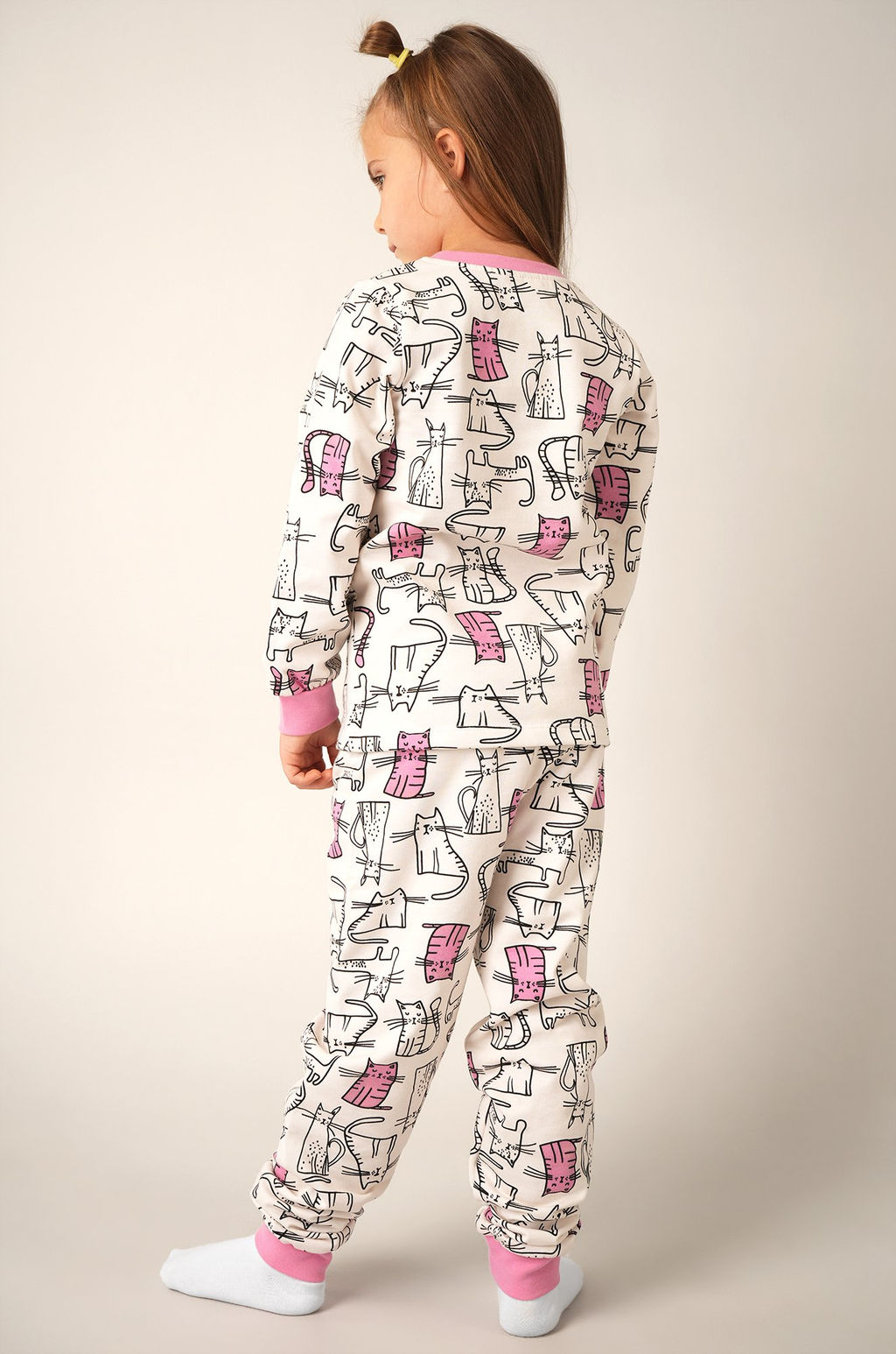Пижама из футера с начесом для девочки Happyfox