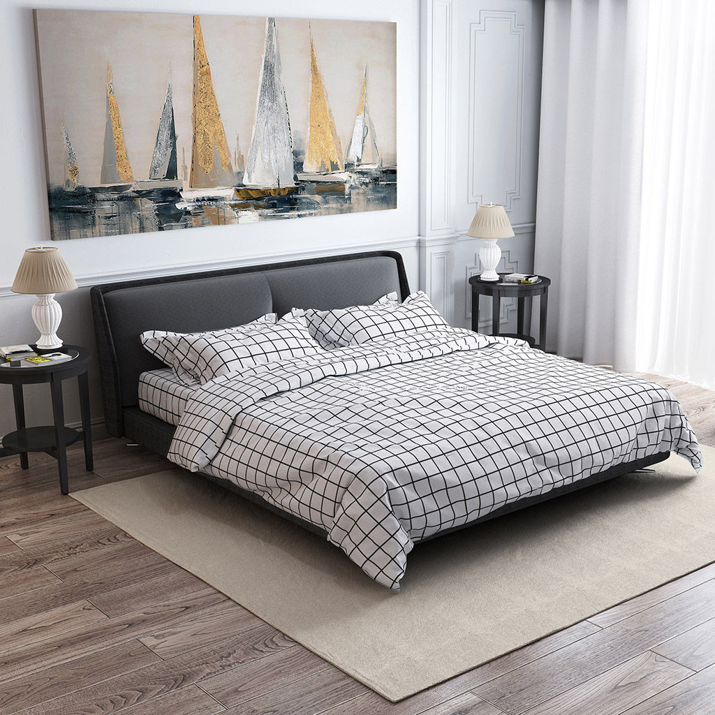 Простыня на резинке 1 спальная "Таттерсол, б/з" 90х200см, свесы 27см, бязь "Комфорт" 121г/м2, хлопок 100%, упаковка "классическая" ПВХ 28х41см, "Домашняя мода" (Россия)