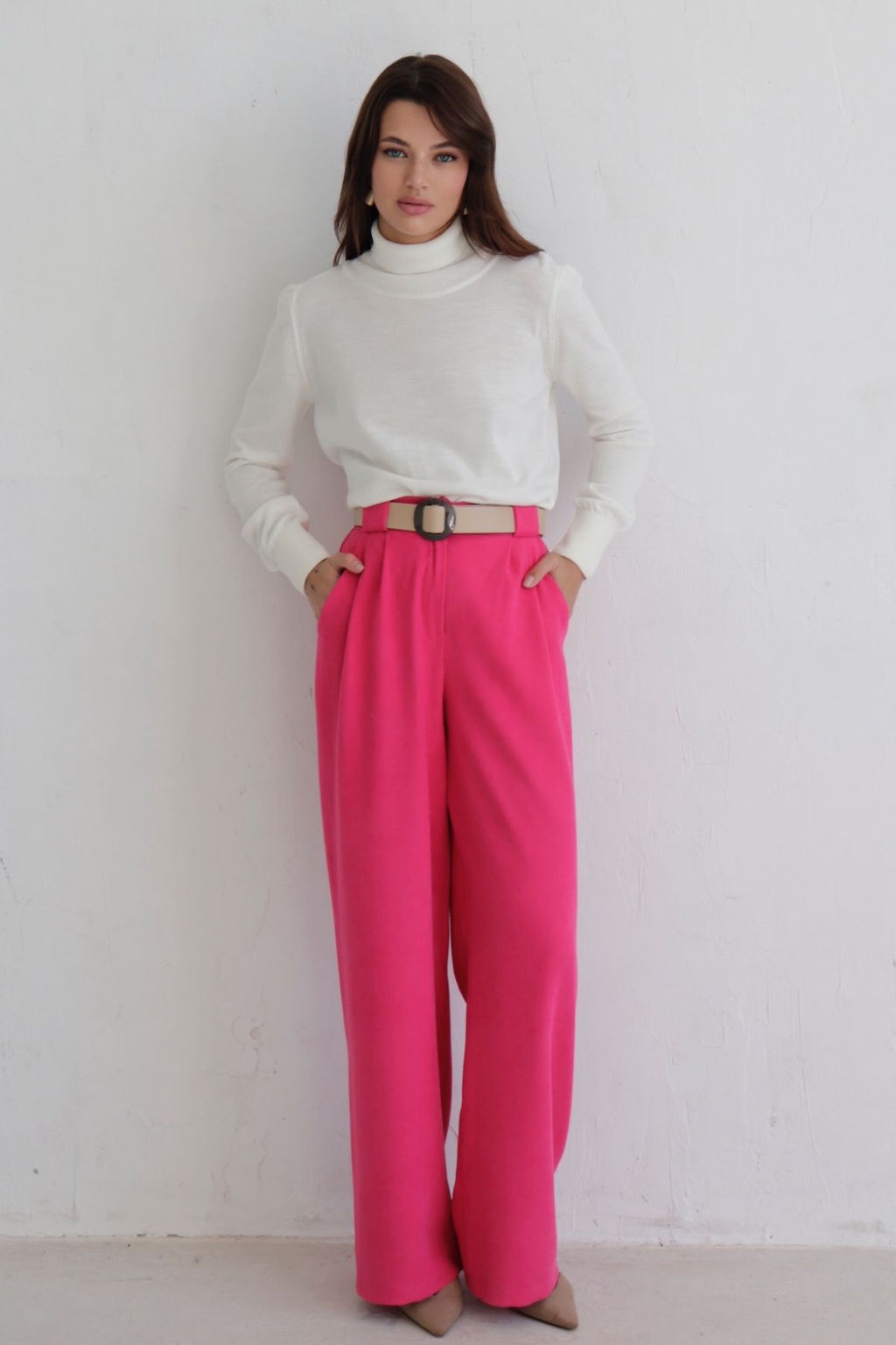 10549 Брюки-палаццо розовые - Martichelli фото 2