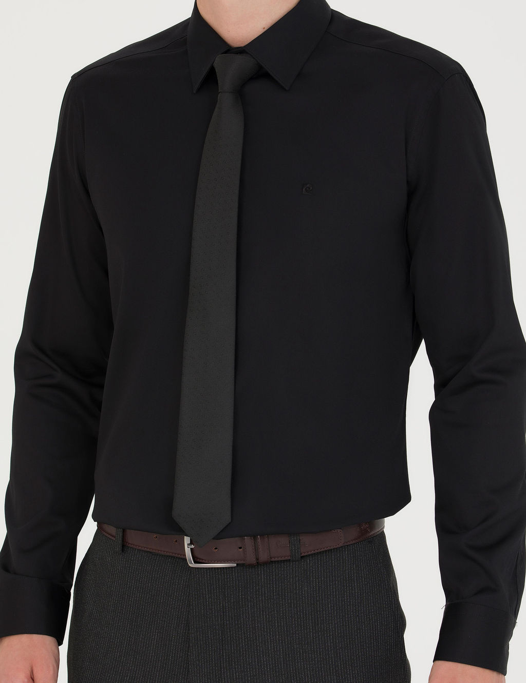 Siyah Slim Fit Uzun Kollu Basic G_mlek - Pierre cardin фото 13
