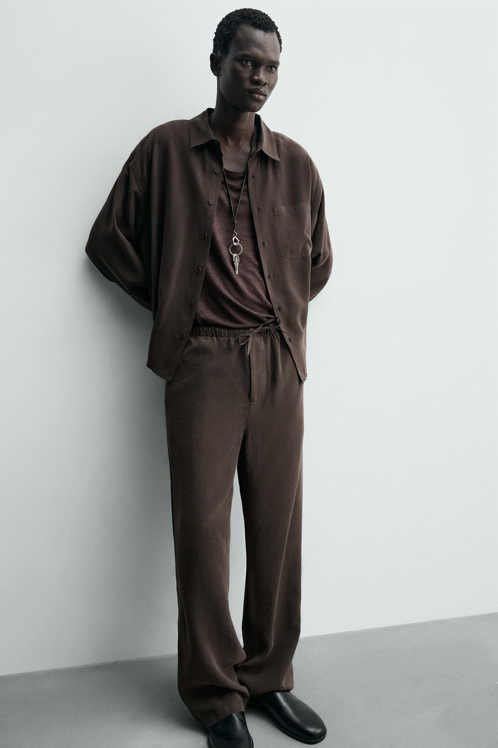RELAXED FIT FLOWING TROUSERS - Zara фото 16