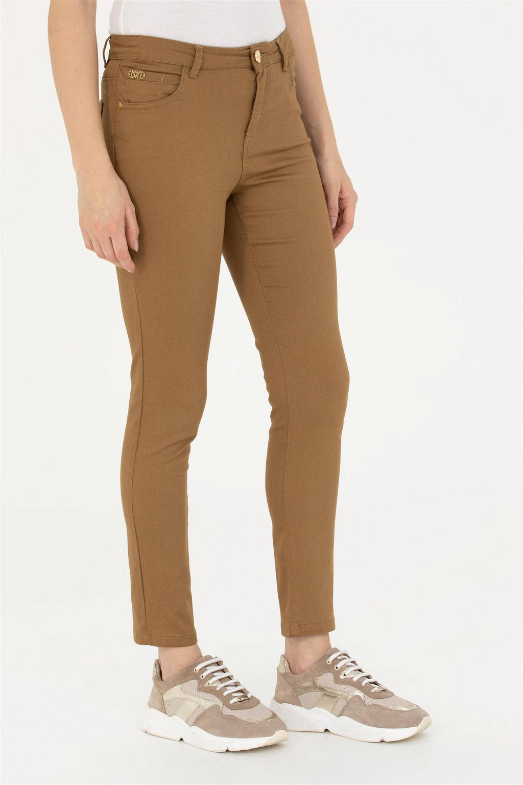 Женские брюки из плотной ткани светло-хаки - U.s. polo assn фото 2