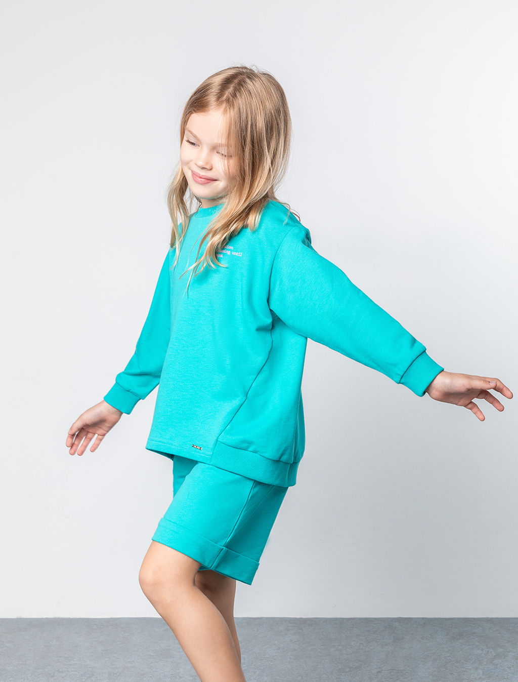 Свитшот из премиального футера с принтом