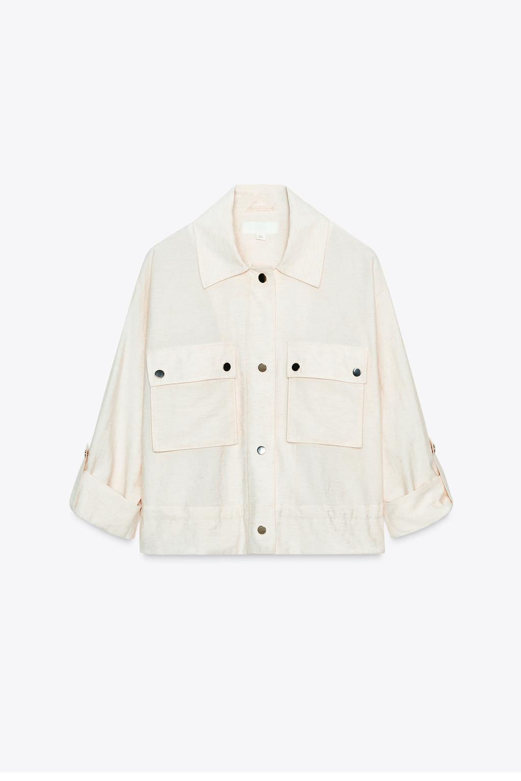 SHORT SLEEVE SAFARI SHIRT WITH TURN-UPS - Zara фото 5