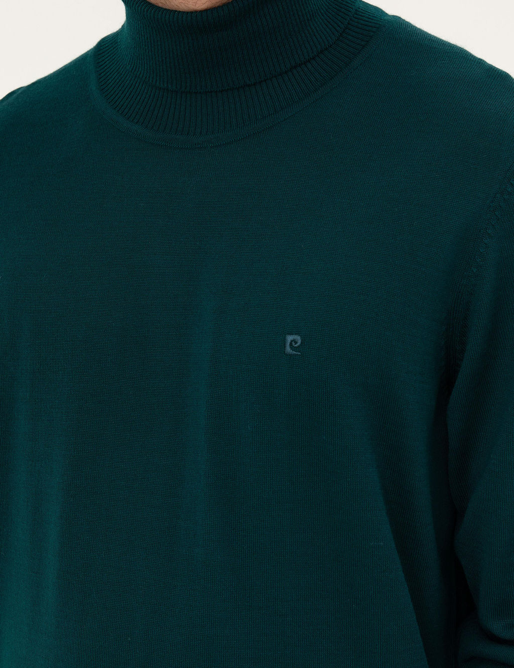 Ye_il Slim Fit Bal_k__ Yaka Y_n Kar___ml_ Basic Triko Kazak - Pierre cardin фото 7
