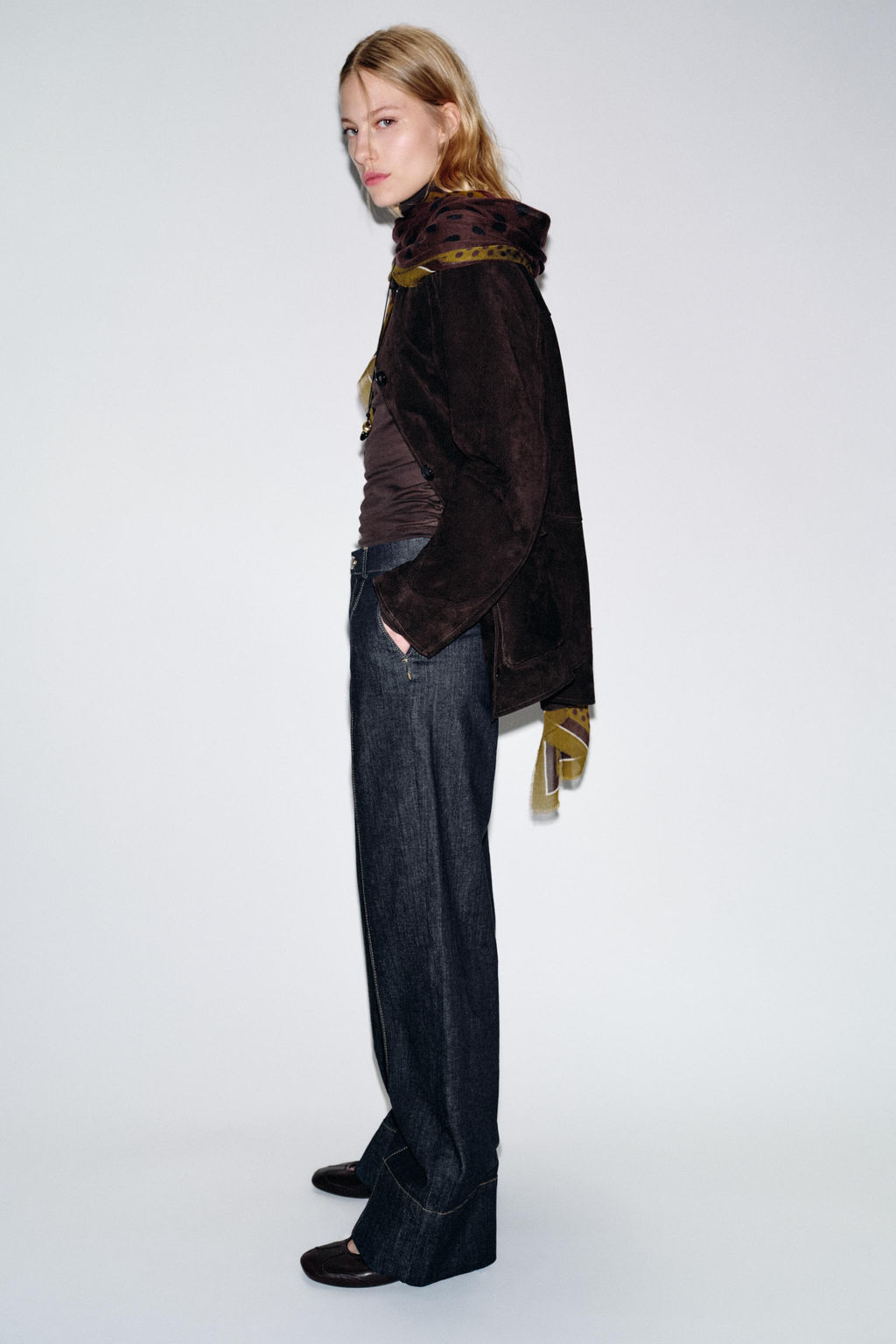 Z1975 BOOTCUT DENIM TROUSERS - Zara фото 11