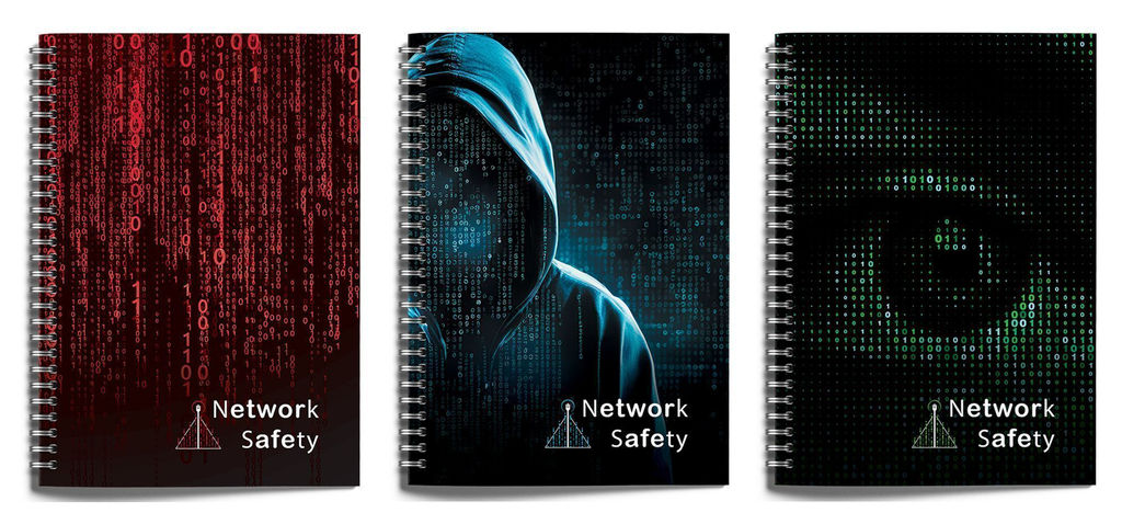 Тетрадь 80 л. А4 клетка, на гребне, Schoolformat ХАКИНГ офсет, мелованный картон, сплошной...