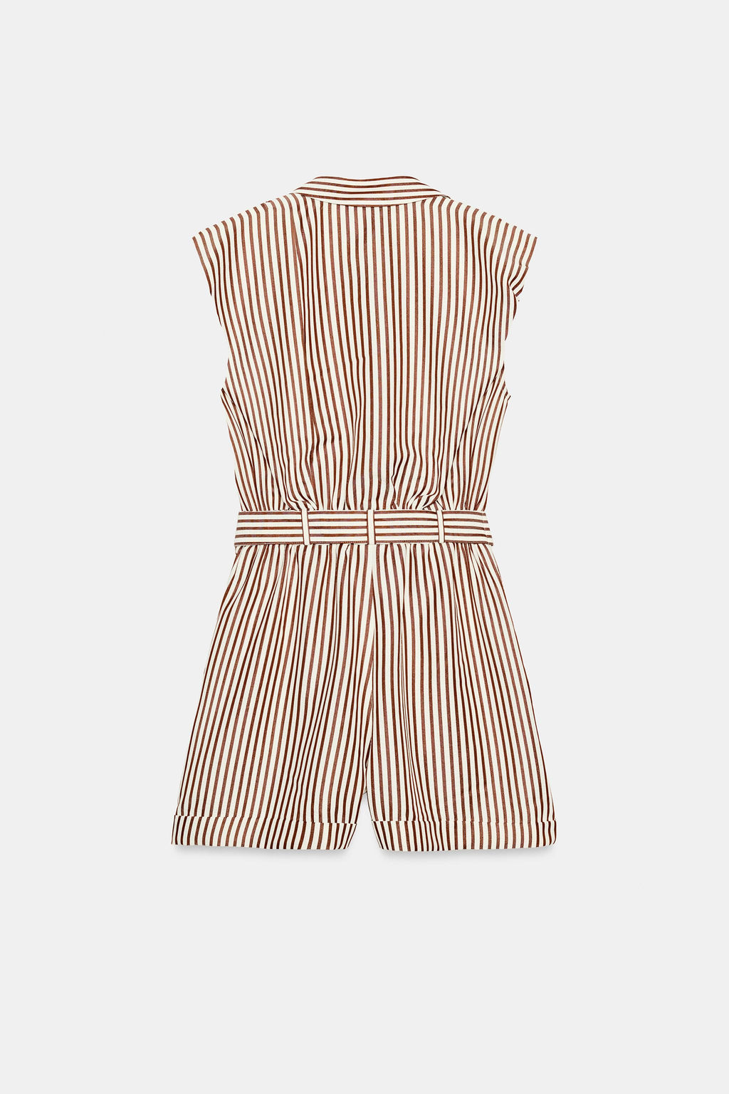 MONO CORTO RAYAS CINTUR?N / Marr?n - Zara фото 7