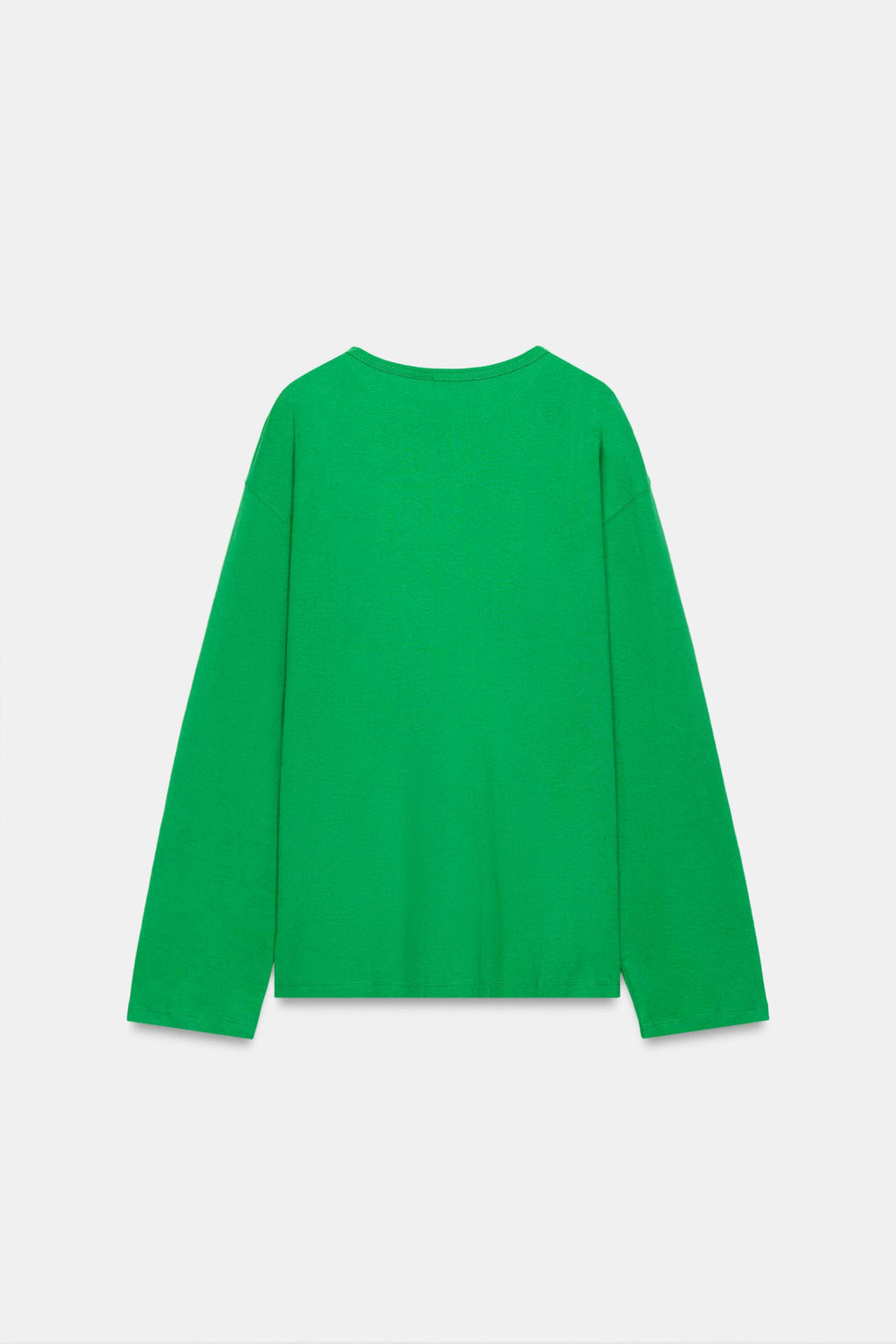 CAMISETA ALGOD?N Y LINO / Verde - Zara фото 4
