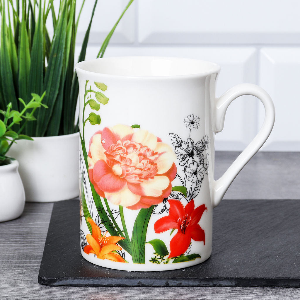 Кружка керам. 320 мл, Цветы арт. 101-22 (696191)