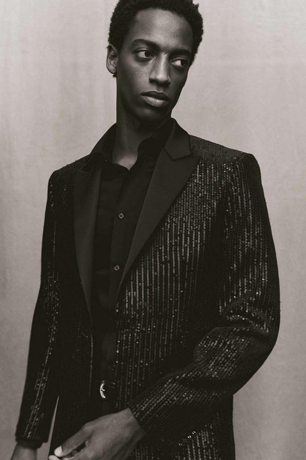 Americana de esmoquin con lentejuelas Regular Fit - H&m фото 3