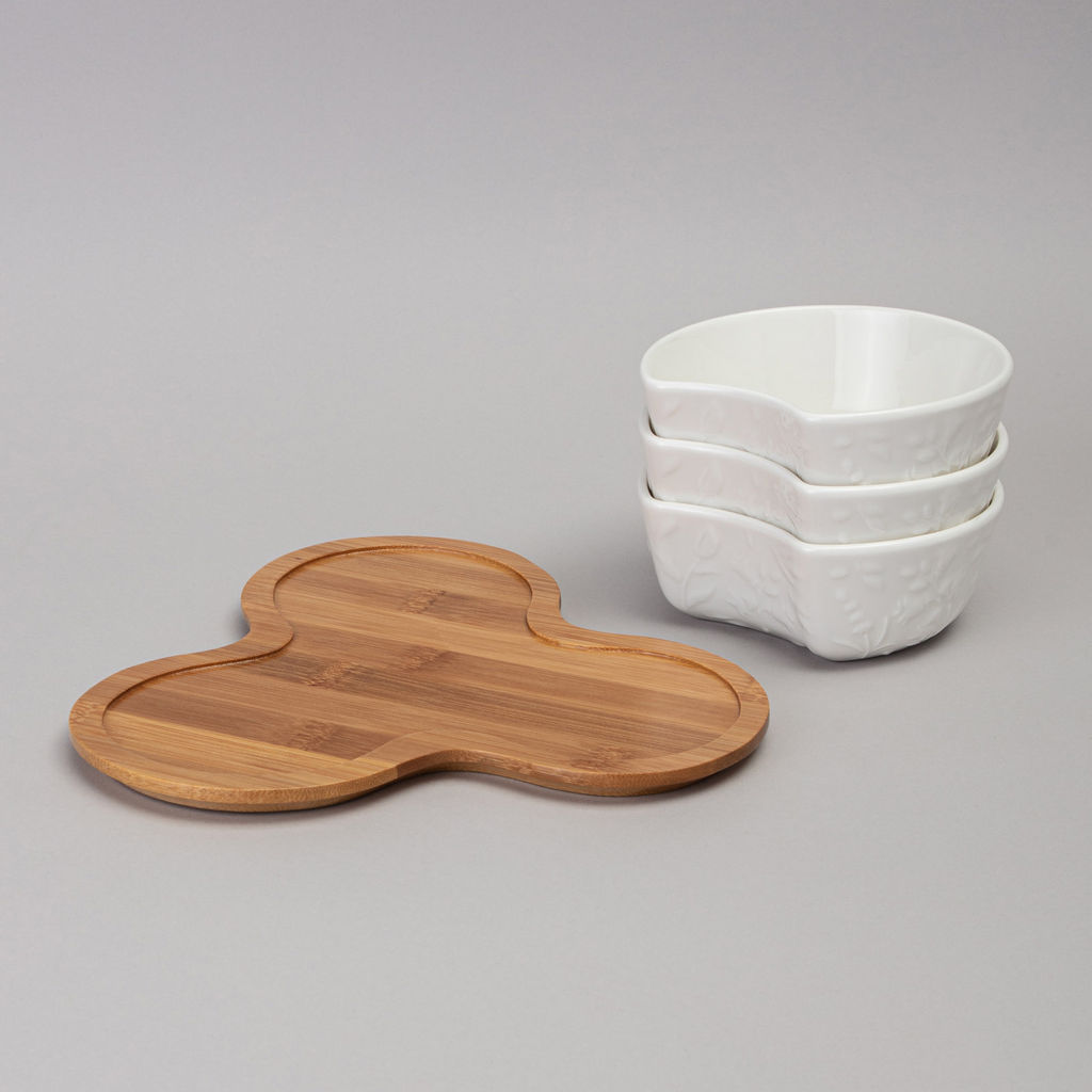 МЕНАЖНИЦА 3 СЕКЦИИ LEFARD FLOWERS STORY НА ДЕРЕВ. ПОДСТАВКЕ 22*22*6 СМ 250 МЛ  фото 5