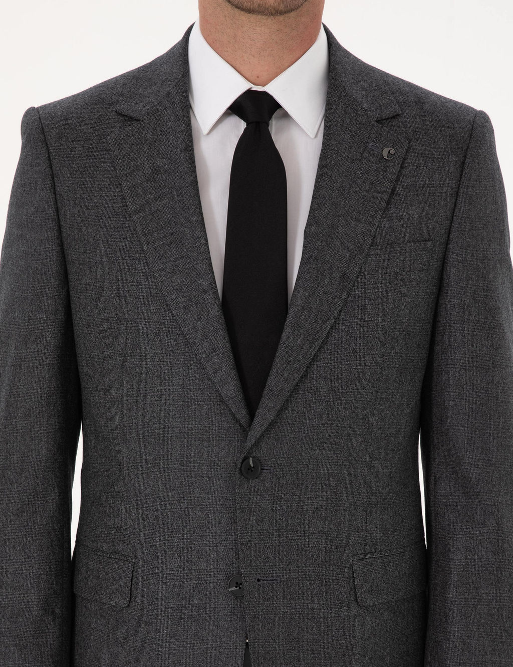 Antrasit Slim Fit Tak_m Elbise - Cacharel фото 6