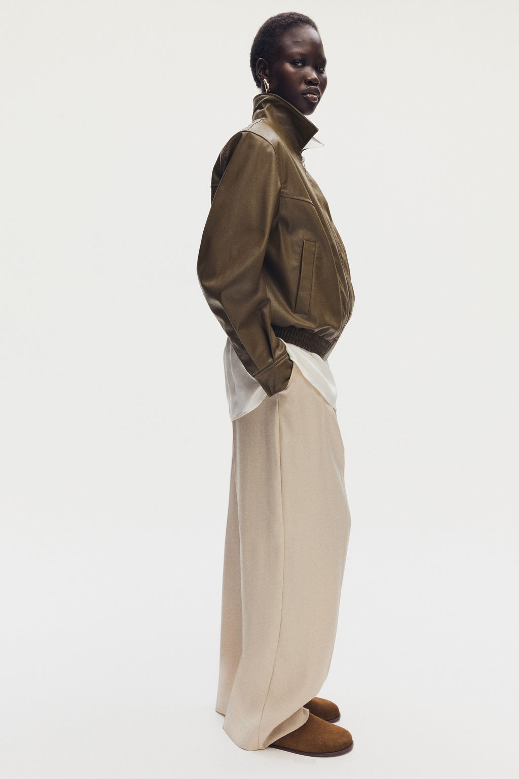 Mules de ante con plantilla preformada - H&m фото 4