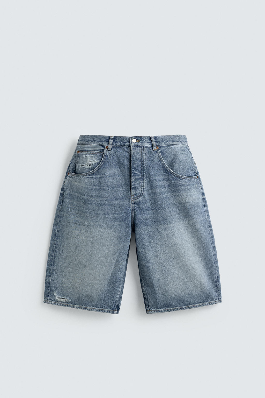BERMUDA DENIM BAGGY FIT / Azul