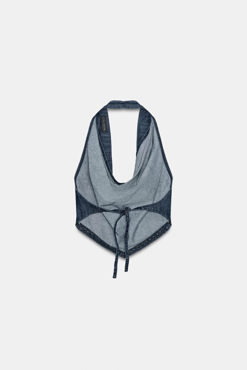 TOP HALTER TACHAS ESPALDA DESCUBIERTA / Azul - Zara фото 6