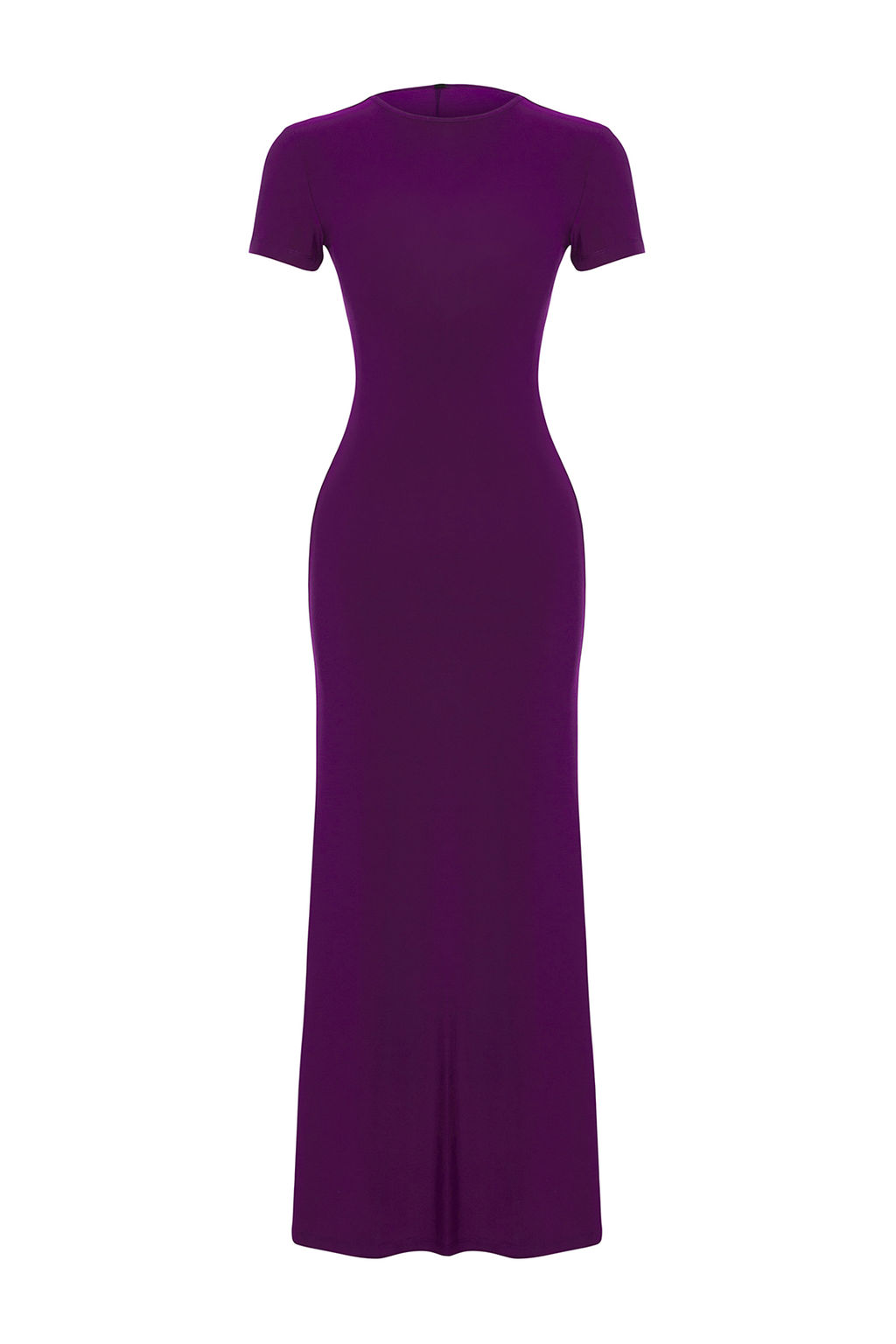 TRENDYOLMILLA Bordo K?sa Kol Vucuda Oturan Bisiklet Yaka Esnek Orme Maxi Kalem Elbise TWOSS24EL00097  фото 14