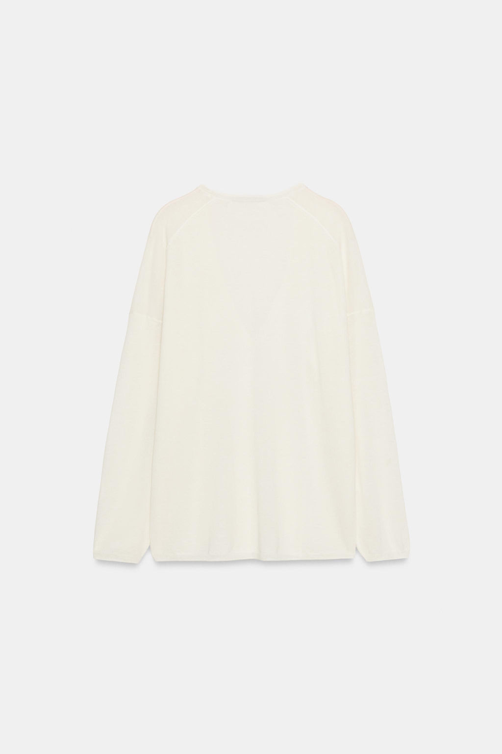 JERSEY PUNTO FINO ESCOTE PICO / Blanco - Zara фото 8