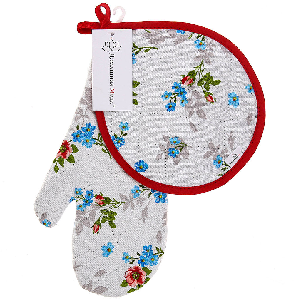 Розовый ноктюрн Кухонный комплект: прихватка-варежка 15х30см + прихватка Капелька 20х25см, хлопок Премиум 191г/м2 - хлопок 100%, наполнитель - ватин 280гр/м2, Домашняя мода (Россия)  фото 4