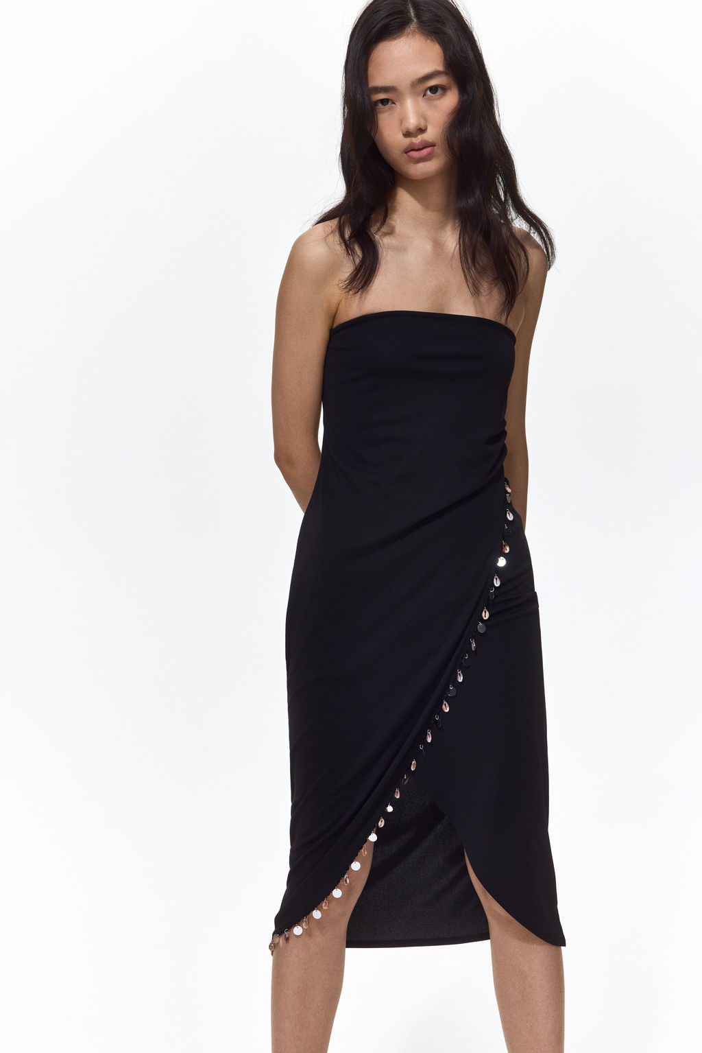 Vestido bandeau con detalles decorativos - H&m фото 4