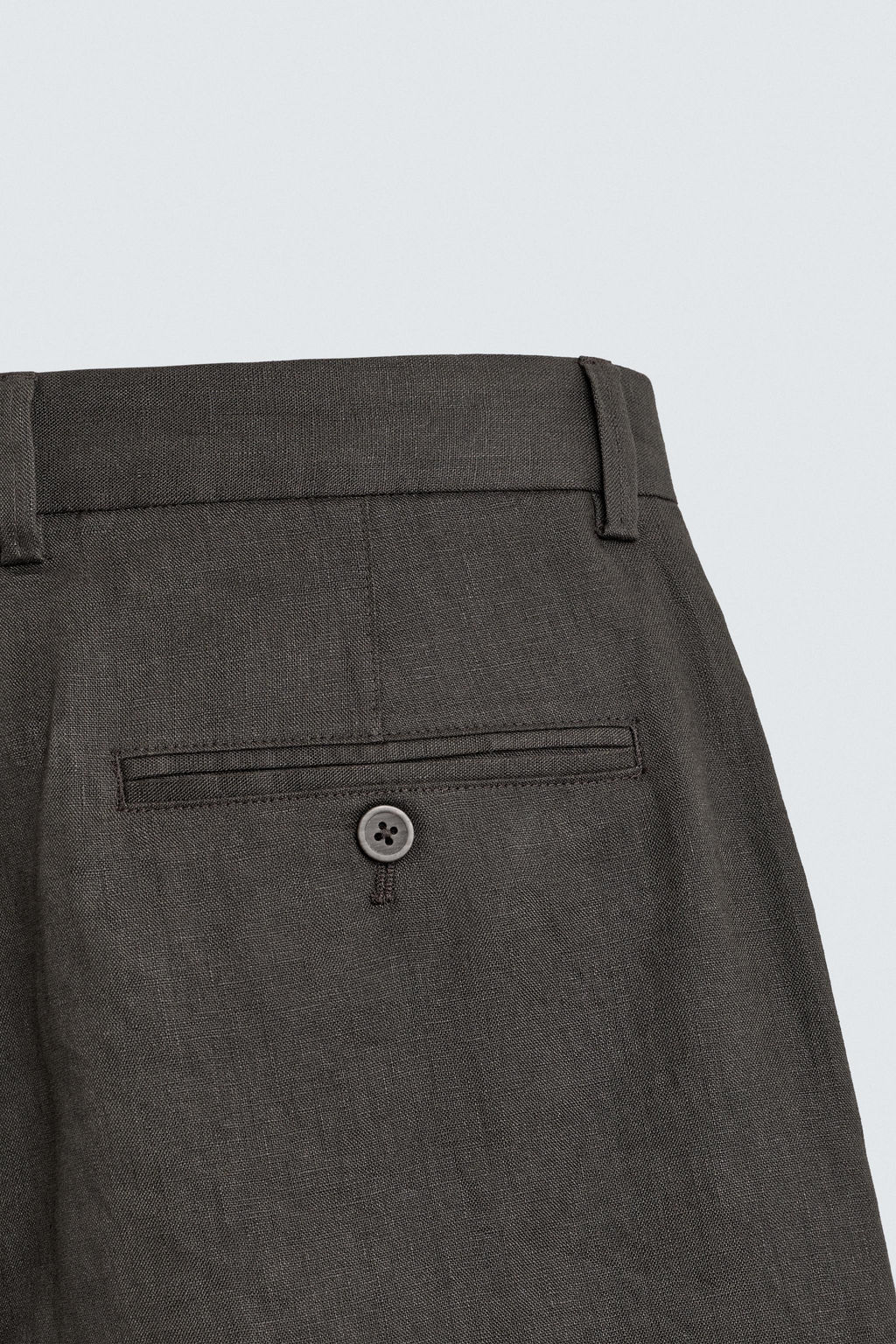 BERMUDA REGULAR FIT 100% LINO / Marr?n