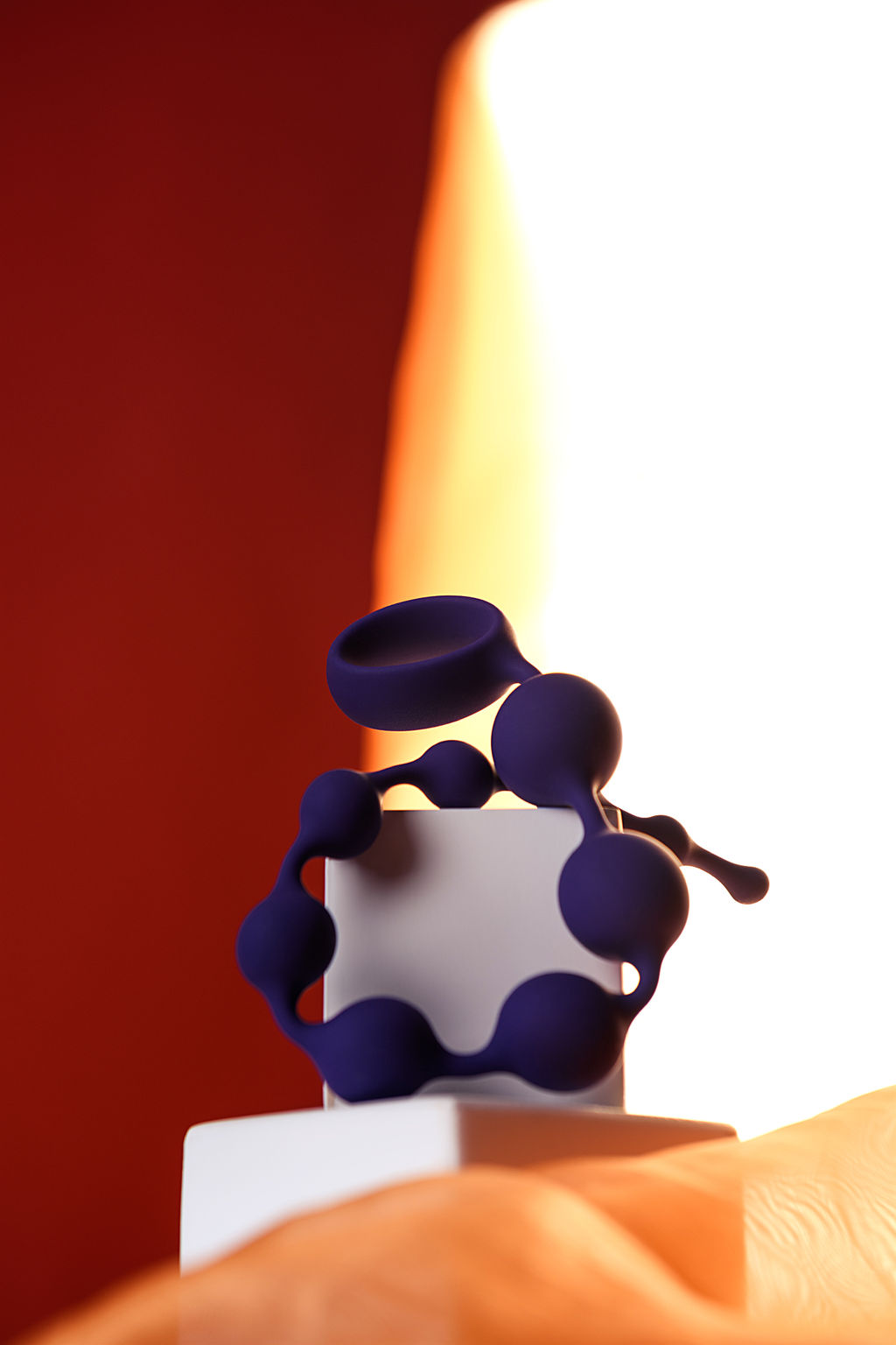 Анальная цепочка ToDo by Toyfa Grape, силикон, фиолетовая, 35 см, 2,7 см