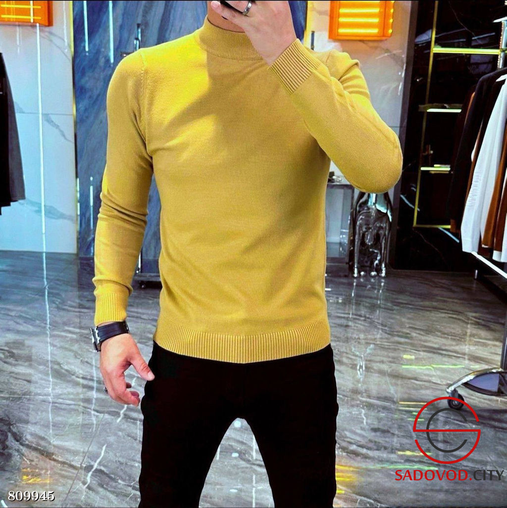 Мужская водолазка однотонная - Bruno фото 3