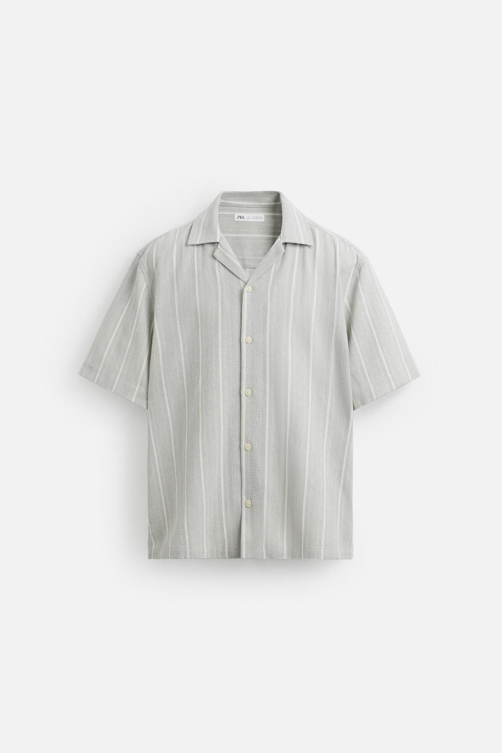 STRIPED TEXTURED SHIRT - Zara фото 7
