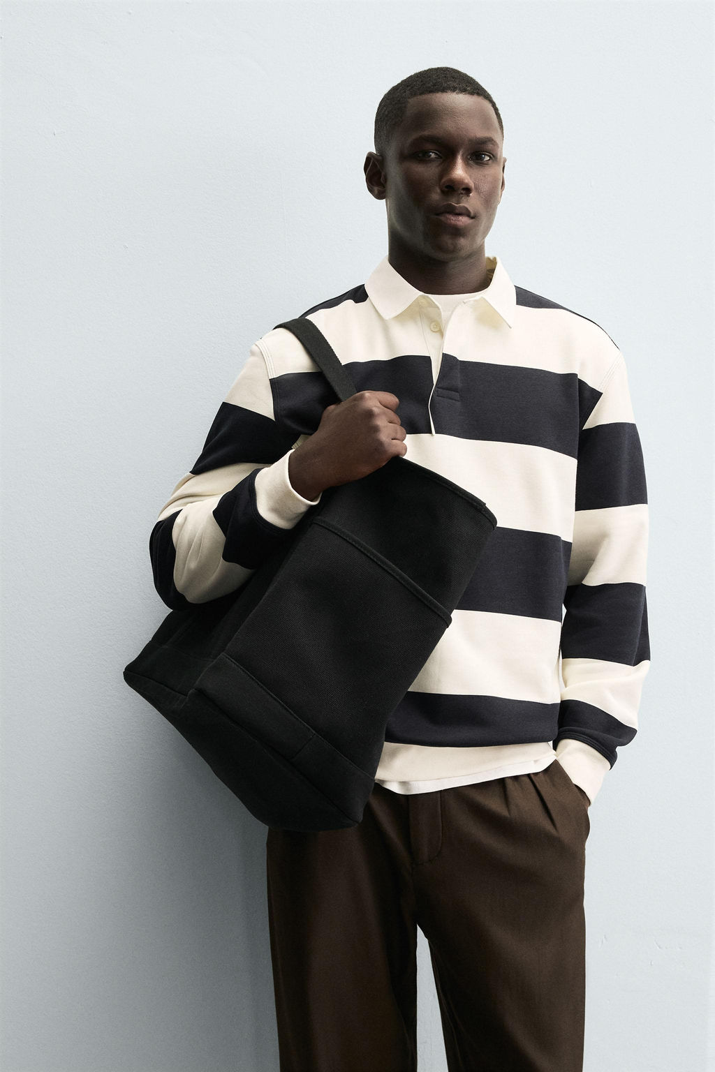 CONTRAST COLLAR POLO SWEATSHIRT - Zara фото 13