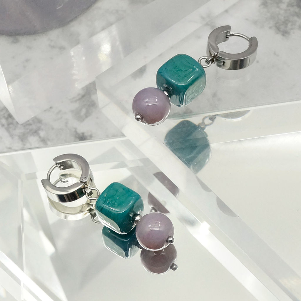 Серьги из муранского стекла