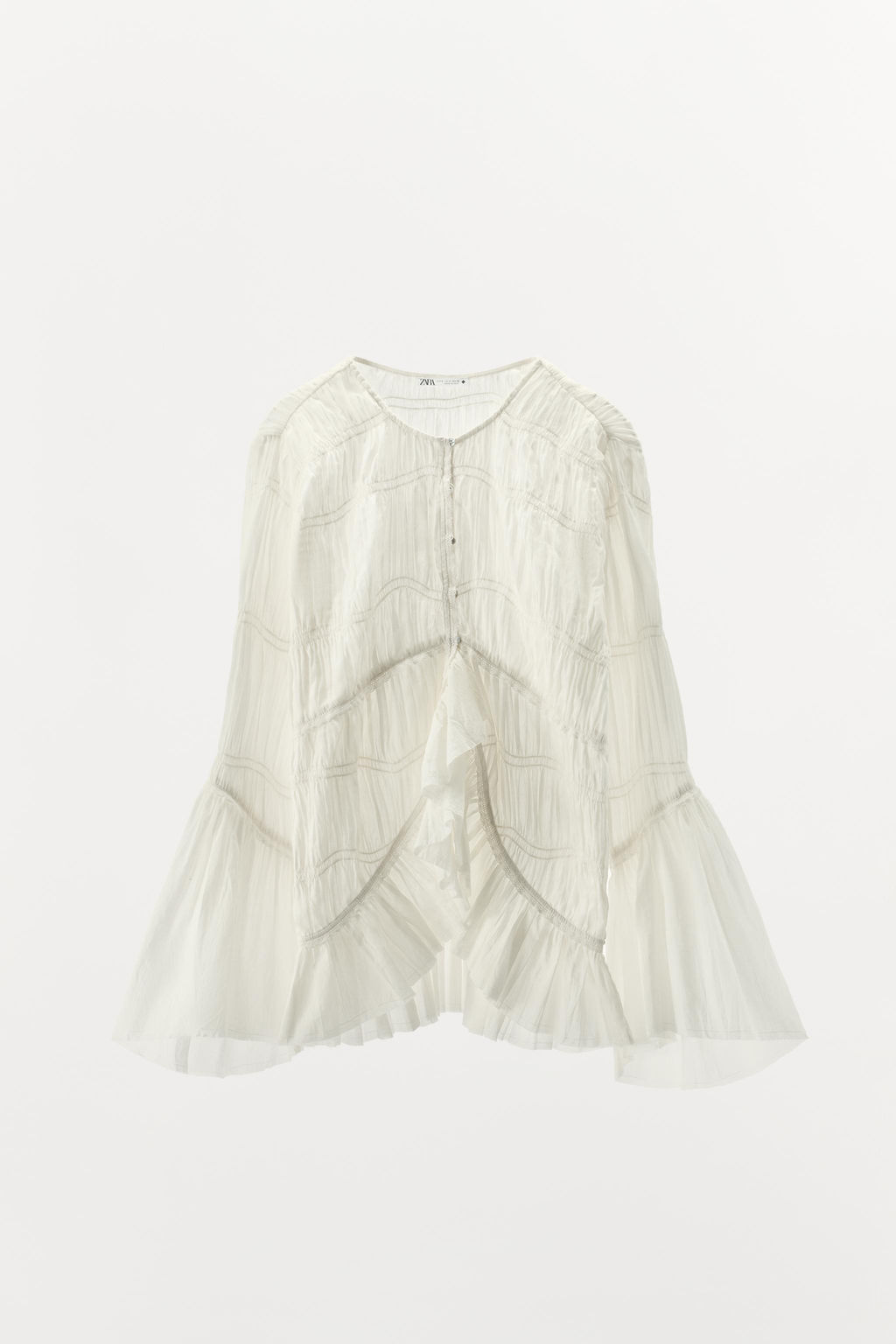 ASYMMETRIC TEXTURED BLOUSE - LIMITED EDITION - Zara фото 10