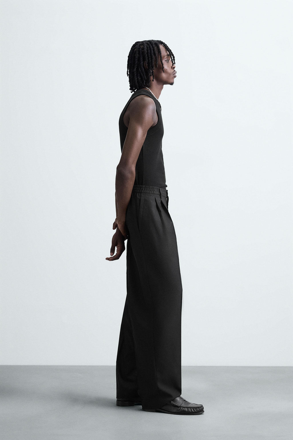 FLOWING WIDE-LEG PLEATED TROUSERS - Zara фото 4