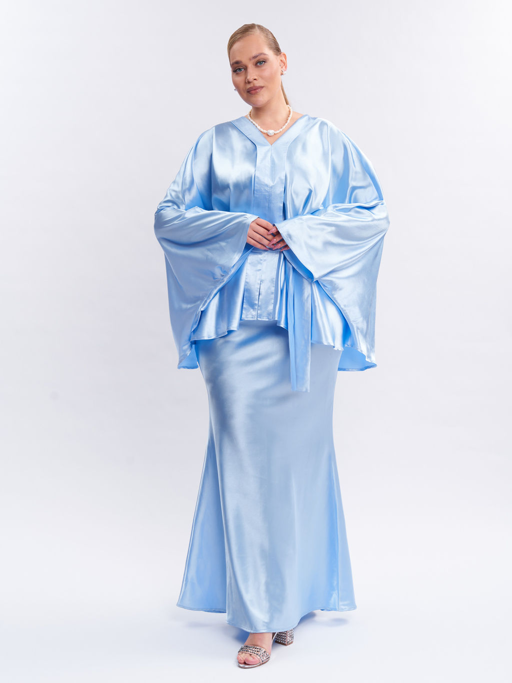 Шелковая блузка TBL73537BLU15 - Артесса фото 5