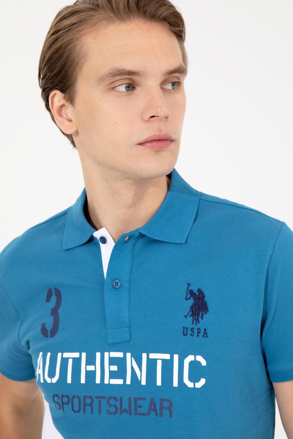 U. S. Polo Assn Мужская футболка-поло Petrol - U.s. polo assn фото 2