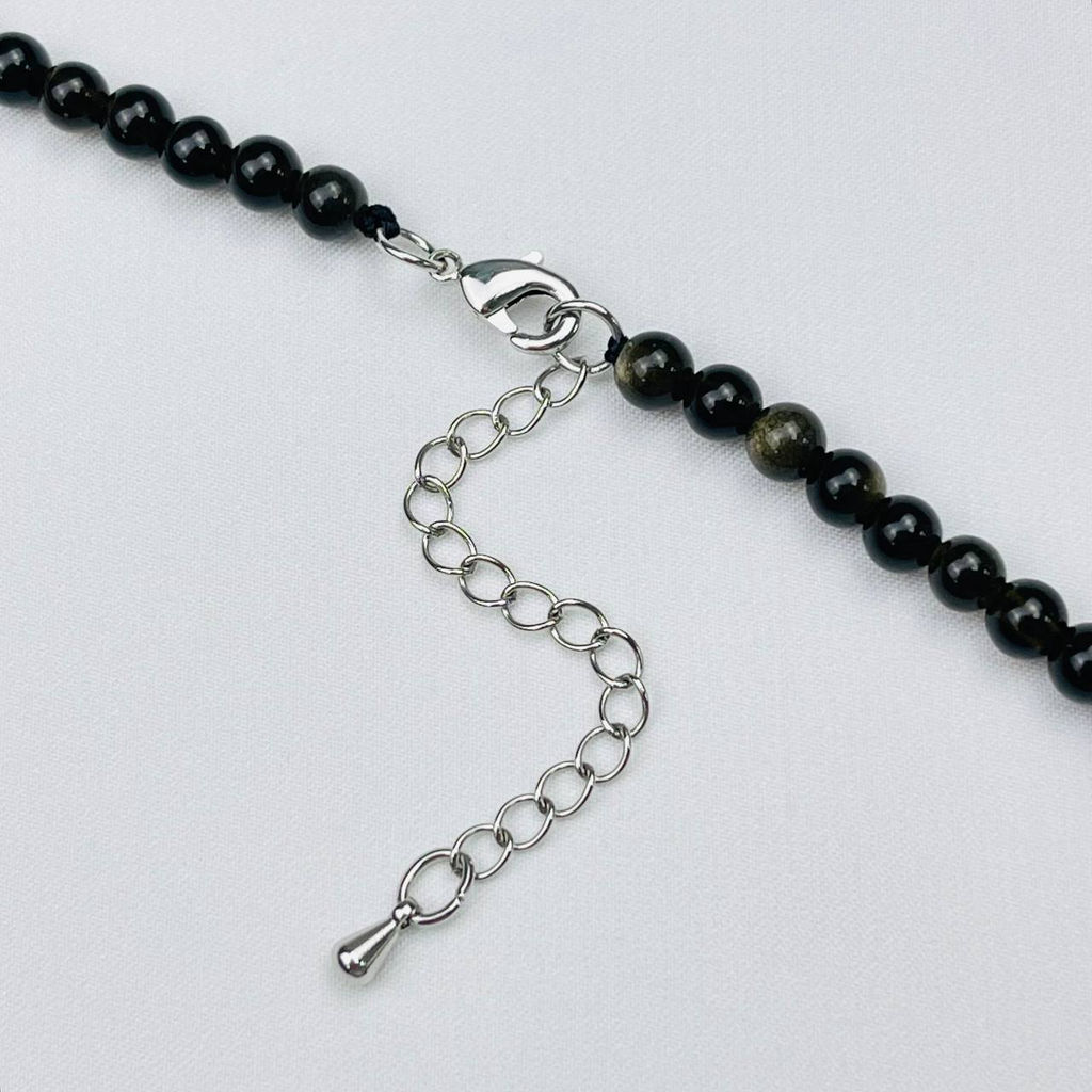 Колье из золотистого Обсидиана со вставкой 42 см +