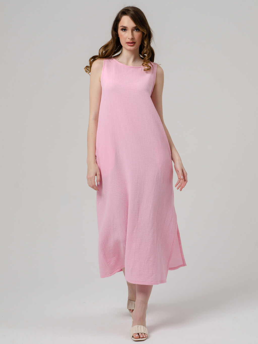 Женское платье муслин розовое 2319 (8)