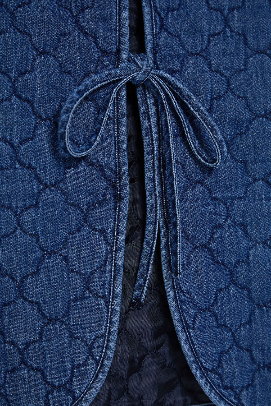 Trendyolmilla Mavi Onden Baglamal? Kapitone Denim Yelek TWOSS25YE00000  фото 6