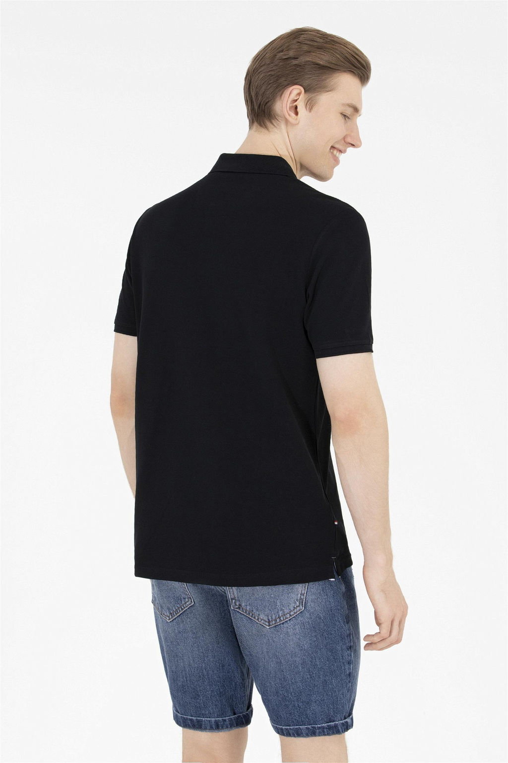 Мужская черная базовая футболка с воротником-поло Неожиданная скидка в корзине - U.s. polo assn фото 5