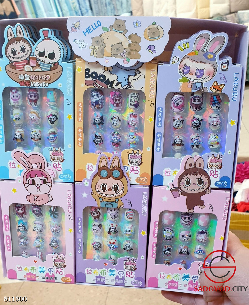 Накладные ногти Labubu на клейкой основе