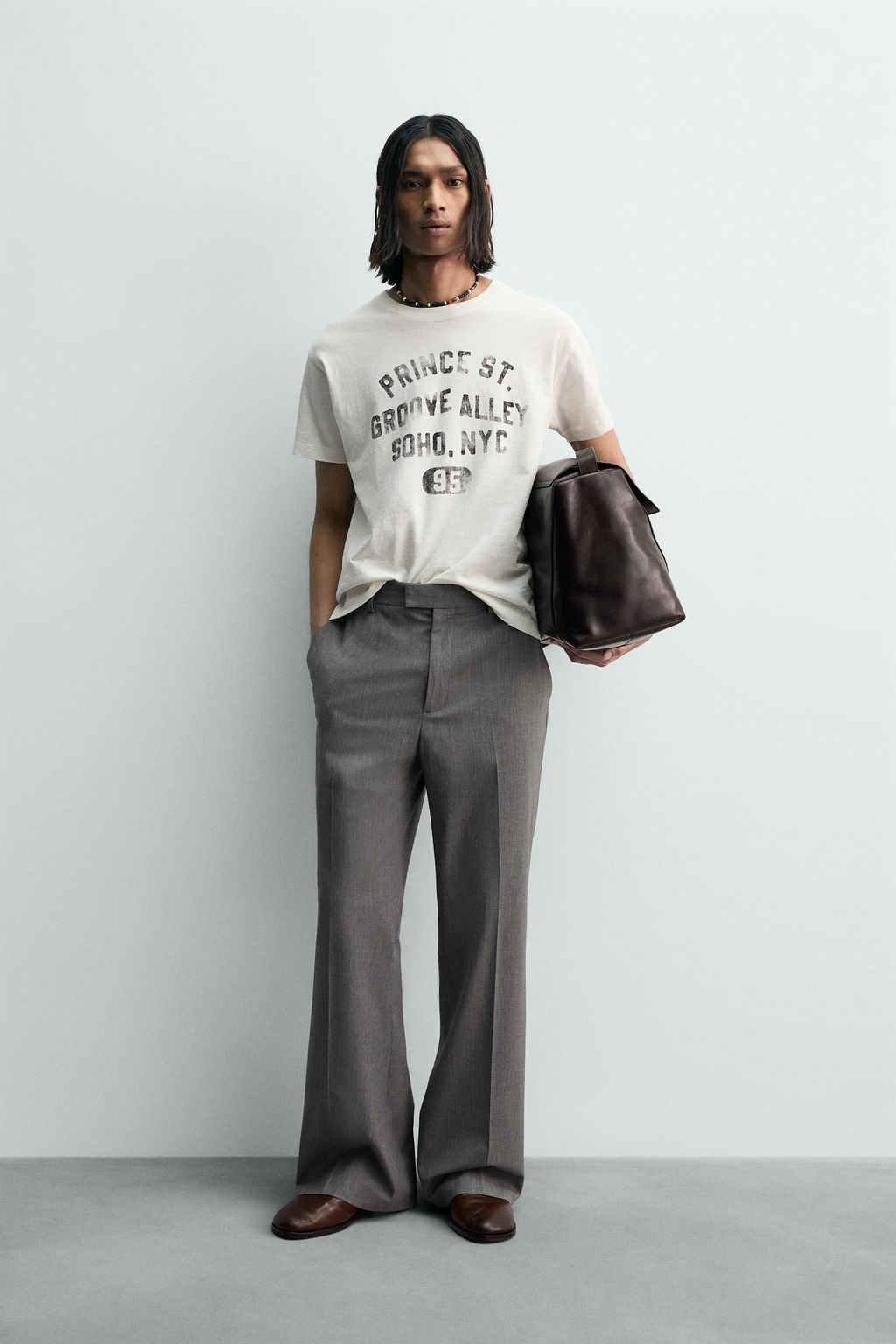 BOXY FIT FADED SLOGAN T-SHIRT