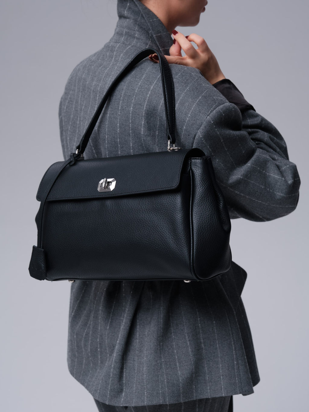 Кожаная сумка Nadi DBR 31356 черный фото 3