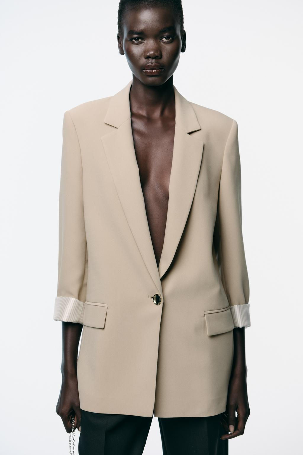 PRINTED CUFF BLAZER - Zara фото 9