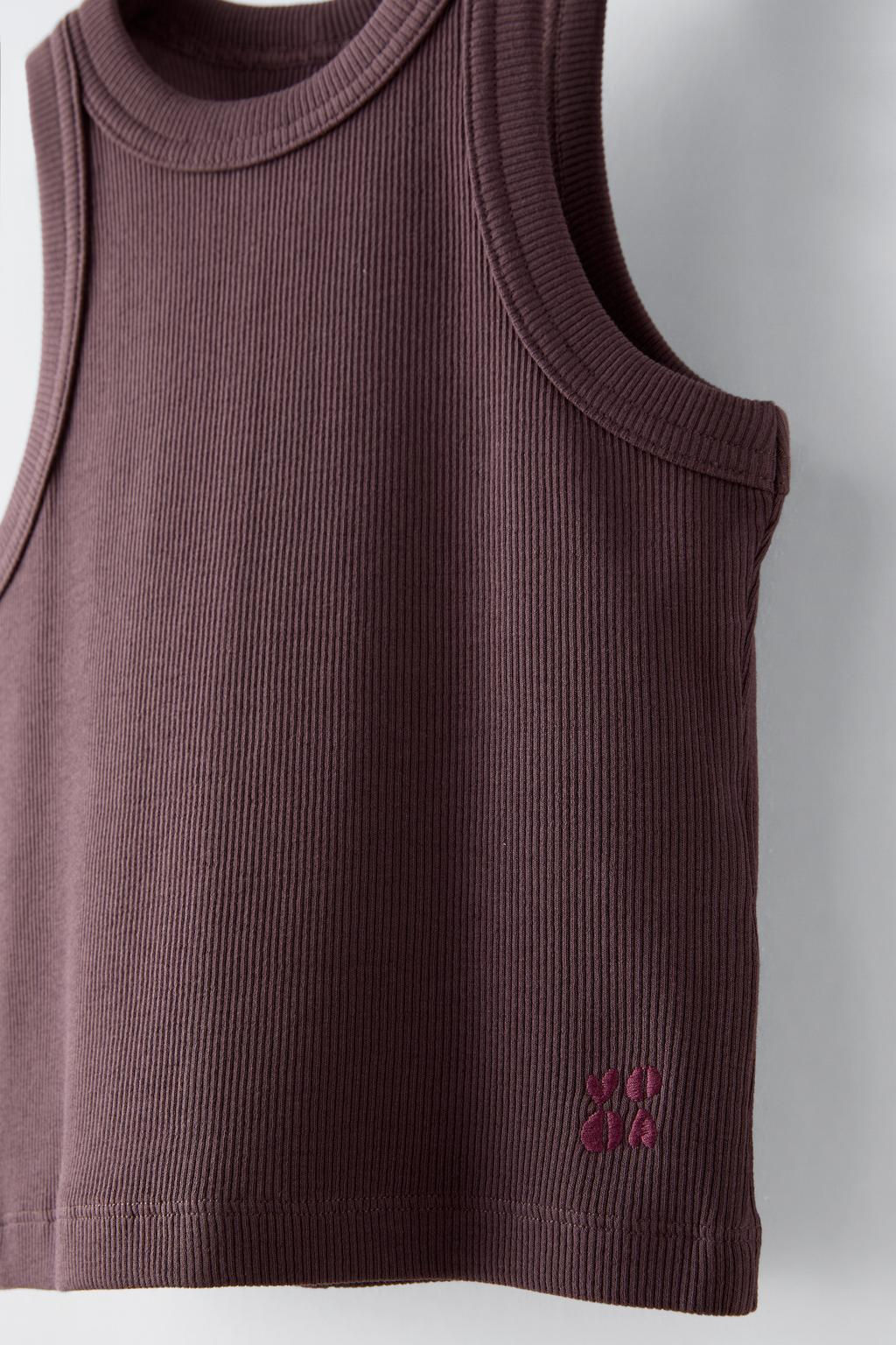 RIBBED RACERBACK TOP - Zara фото 6