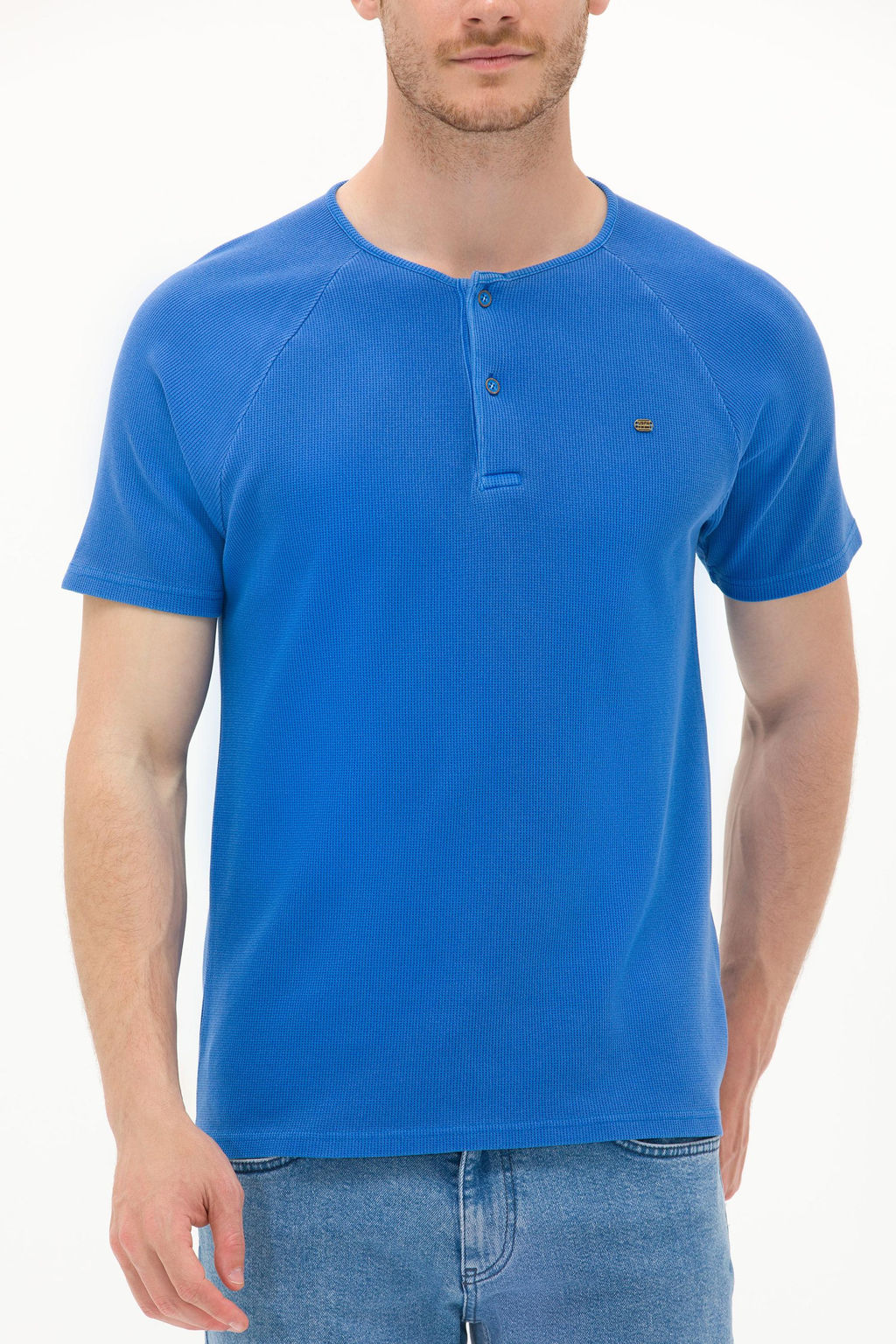 Erkek Saks Bisiklet Yaka Ti__rt