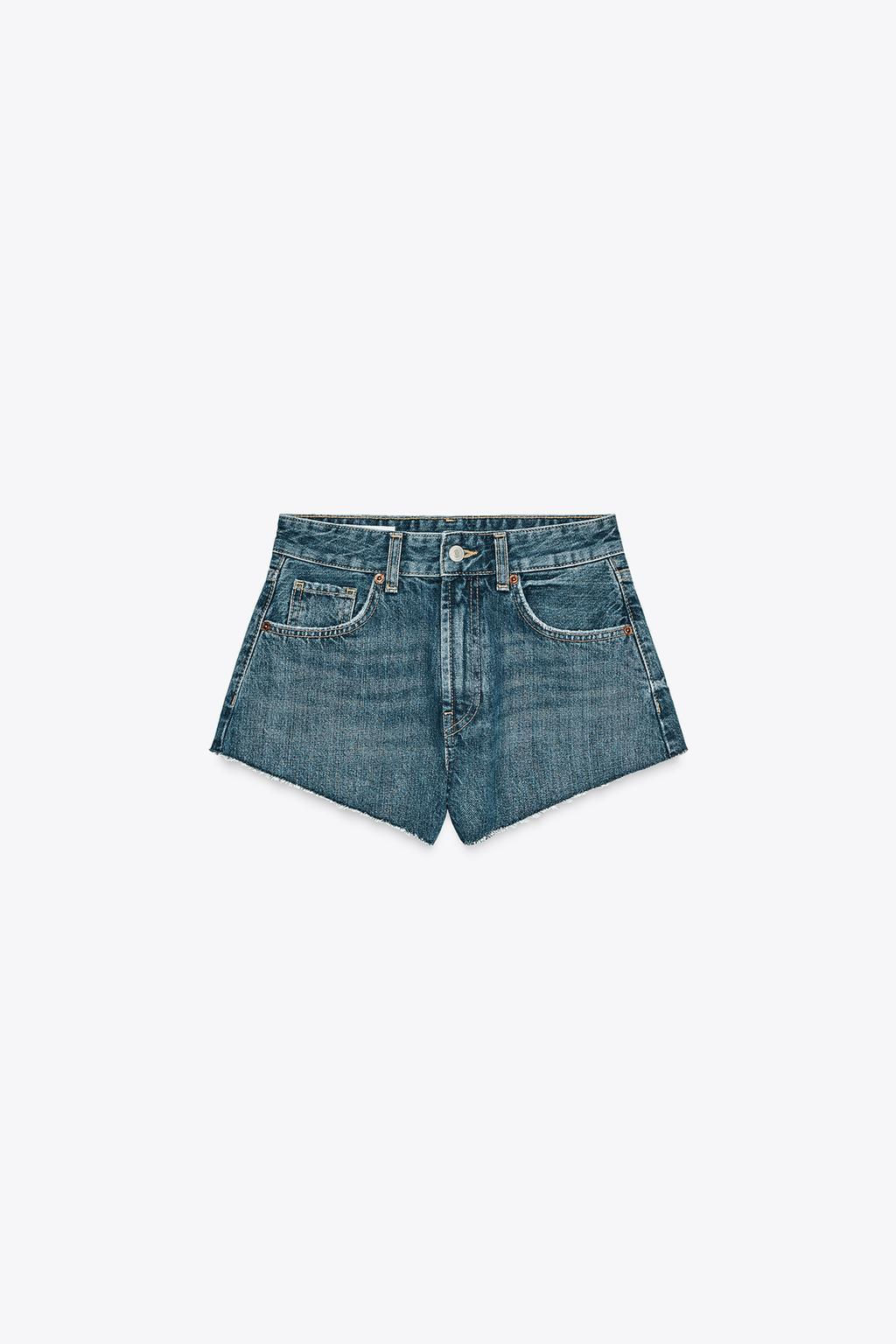 MID-WAIST TRF MINI DENIM SHORTS - Zara фото 12