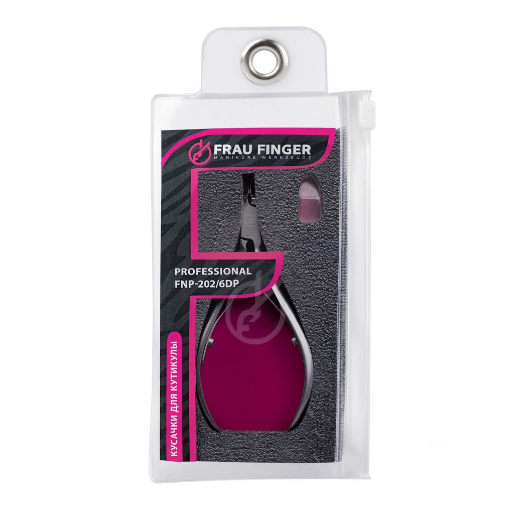Frau Finger Кусачки маникюрные для кутикулы / Professional FNP-202/6DP, двойная пружина, ручная заточка, 6 мм